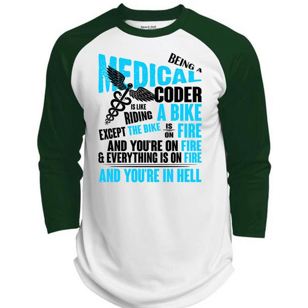 Being A Medical Coder T Shirt, I Love Doctor T Shirt, Awesome T-Shirts  (Polyester Game Baseball Jersey)