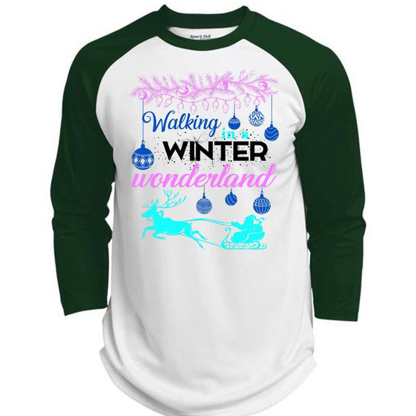 Walking Winter Wonderland T Shirt, This Girl Loves Christmas T Shirt, Awesome T-Shirts  (Polyester Game Baseball Jersey)