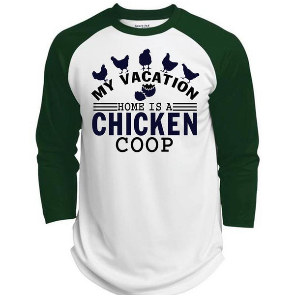 My Vacation Home Is A Chicken Coop T Shirt, I Love Chicken T Shirt, Awesome T-Shirts  (Polyester Game Baseball Jersey)