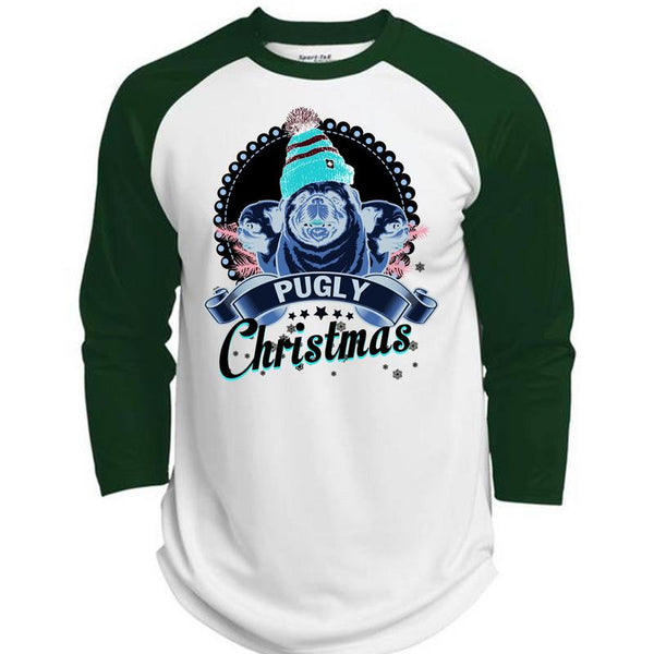 Pugly Christmas T Shirt, I Love My Dog T Shirt, Awesome T-Shirts  (Polyester Game Baseball Jersey)