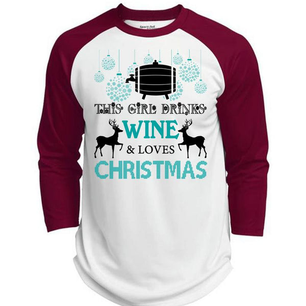 This Girl Drinks Wine T Shirt, This Girl Loves Christmas T Shirt, Awesome T-Shirts  (Polyester Game Baseball Jersey)