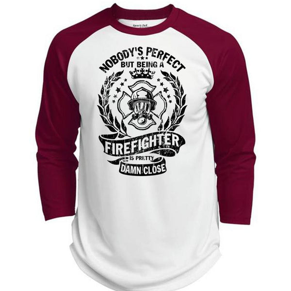 Being A Firefighter Is Pretty Damn Close T Shirt, Being A Firefighter T Shirt, Awesome T-Shirts  (Polyester Game Baseball Jersey)