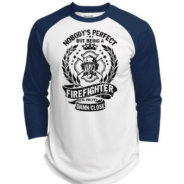 Being A Firefighter Is Pretty Damn Close T Shirt, Being A Firefighter T Shirt, Awesome T-Shirts  (Polyester Game Baseball Jersey)