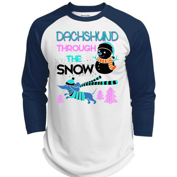 Dachshund Through The Snow T Shirt, This Girl Loves Christmas T Shirt, Awesome T-Shirts  (Polyester Game Baseball Jersey)