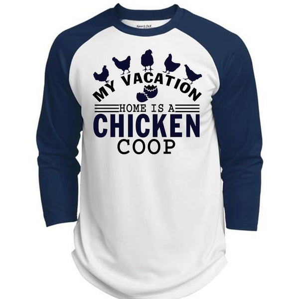 My Vacation Home Is A Chicken Coop T Shirt, I Love Chicken T Shirt, Awesome T-Shirts  (Polyester Game Baseball Jersey)