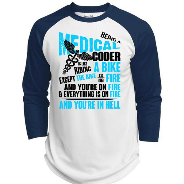 Being A Medical Coder T Shirt, I Love Doctor T Shirt, Awesome T-Shirts  (Polyester Game Baseball Jersey)