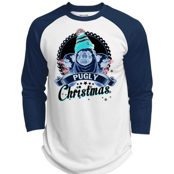 Pugly Christmas T Shirt, I Love My Dog T Shirt, Awesome T-Shirts  (Polyester Game Baseball Jersey)