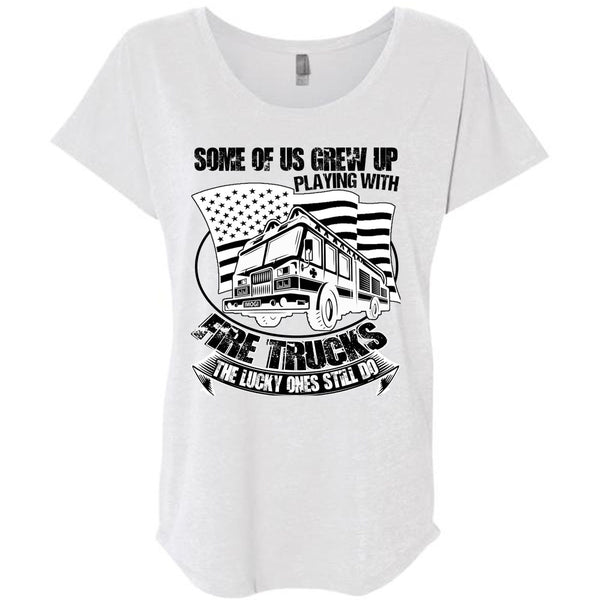 Playing With Fire Trucks T Shirt, Being A Firefighter T Shirt, Awesome T-Shirts