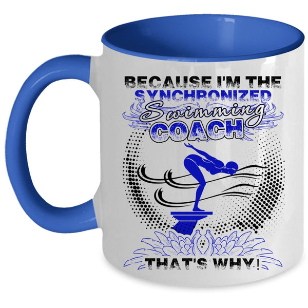 Awesome Swimming Coach Coffee Mug, I'm The Swimming Coach Accent Mug