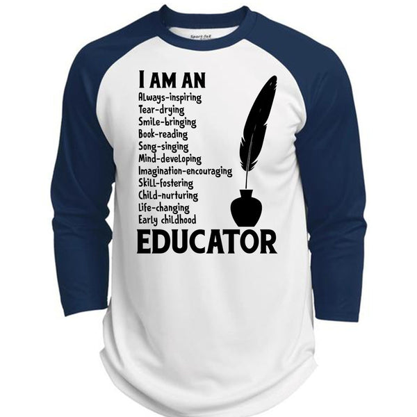I Am An Educator T Shirt, I Love Teacher T Shirt, Career T Shirt  (Polyester Game Baseball Jersey)