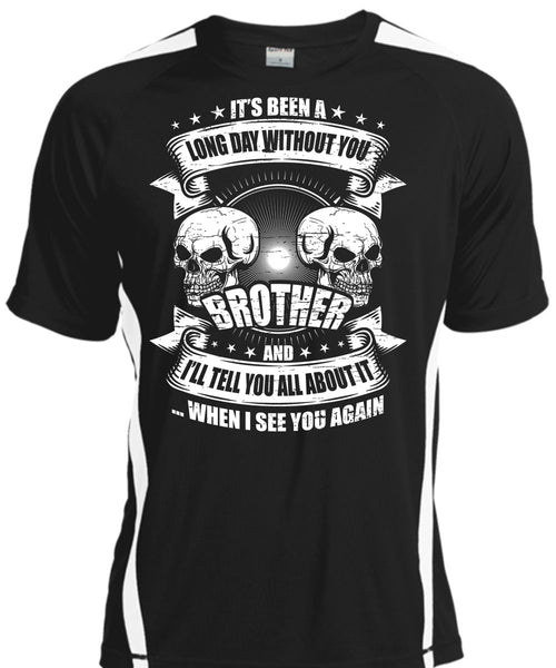 A black t-shirt with the shopify logo