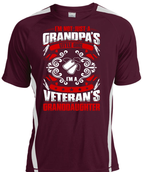 Grandpa's Little Girl T Shirt, I'm A Veteran's Granddaughter T Shirt, Cool Shirt