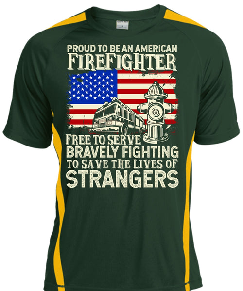 Proud To Be An American Firefighter T Shirt, Bravely Fighting T Shirt, Cool Shirt