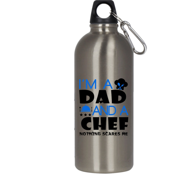 I'm A Dad And A Chef 20 oz Stainless Steel Bottle,Gift For Chef Dad Outdoor Sports Water Bottle