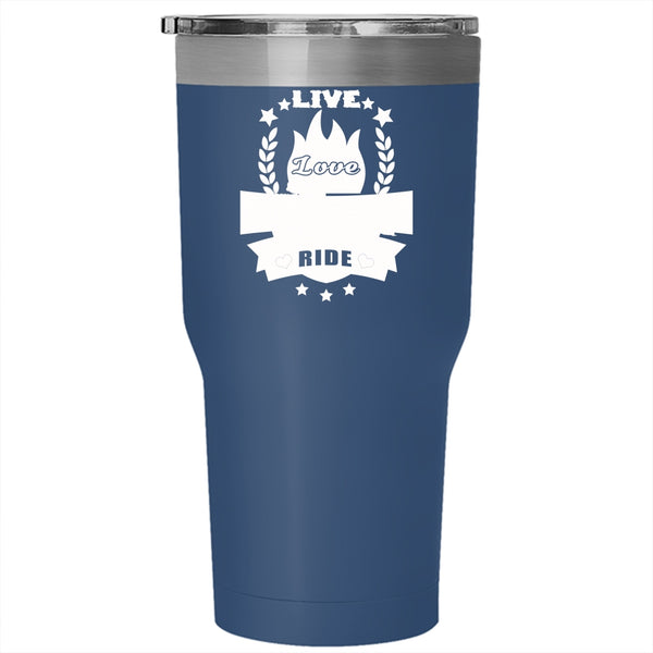 Live Love Ride Tumbler 30 oz Stainless Steel, Lovely Gift For Equestrian Travel Mug