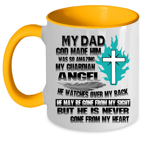 He Is Never Gone From My Heart Coffee Mug, My Dad Accent Mug
