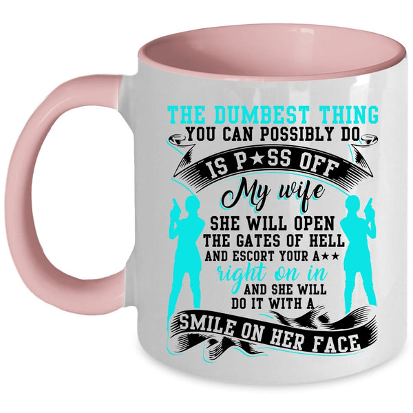 Cool Gift For My Husband Coffee Mug, My Wife Accent Mug