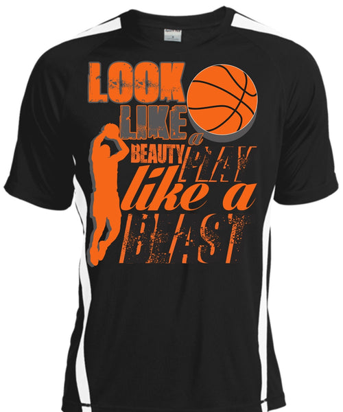 A black t-shirt with the shopify logo