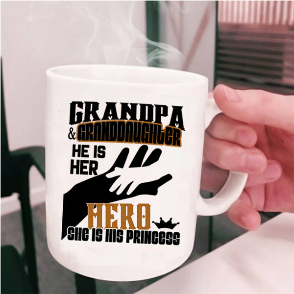 Best Grandpa Coffee Mug, Grandpa And Granddaughter Cup