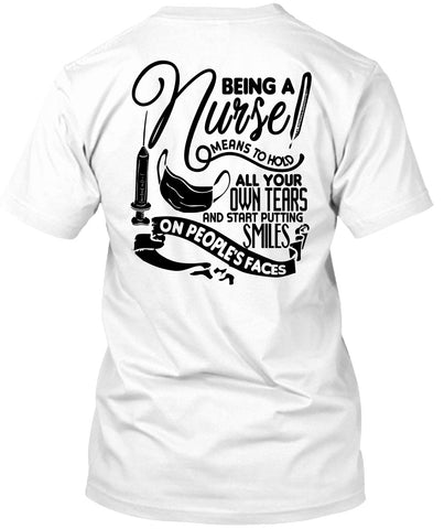 A black t-shirt with the shopify logo