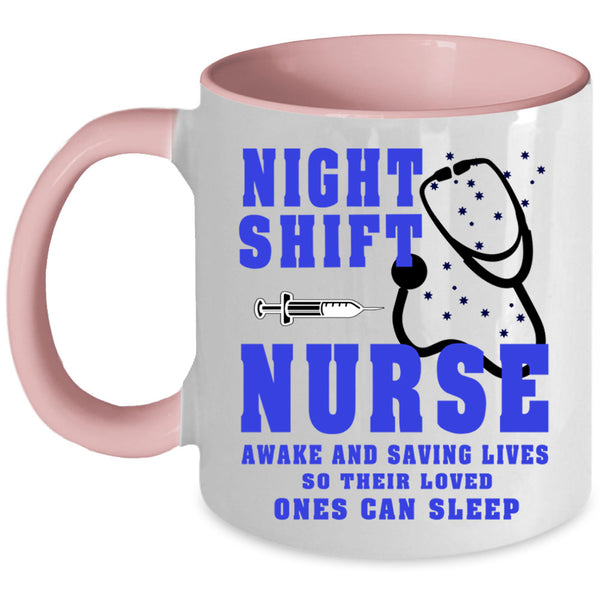 Cute Nurses Coffee Mug, Night Shift Nurse Accent Mug