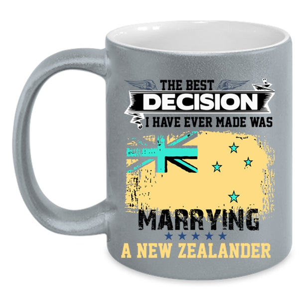 Cool Just Married Coffee Mug, Marrying A New Zealander Accent Mug