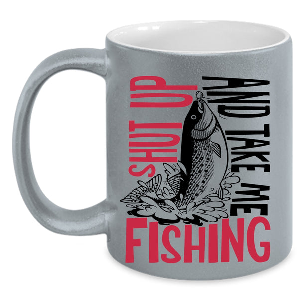 Best Gift For Fisher Coffee Mug, Take Me Fishing Accent Mug