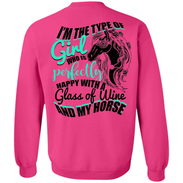 I Love Horse T Shirt, Glass Of Wine And My Horse Sweatshirt