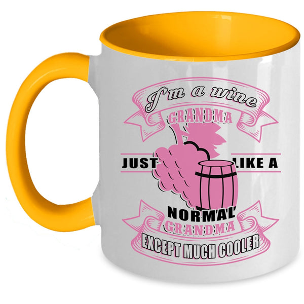 Cool Wine Grandma Coffee Mug, I'm A Wine Grandma Accent Mug