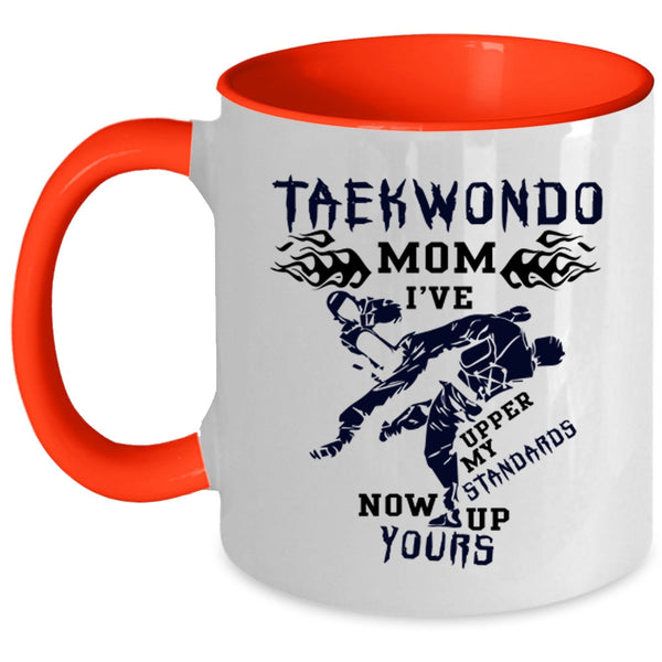 Best Gift For Mom Coffee Mug, Teakwondo Mom Accent Mug