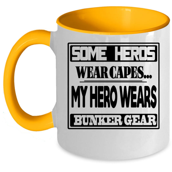 Awesome Firefighters Coffee Mug, Bunker Gear Accent Mug