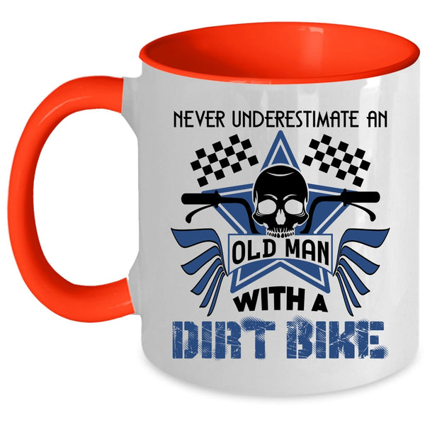 Awesome Grandpa Coffee Mug, An Old Man With A Dirt Bike Accent Mug