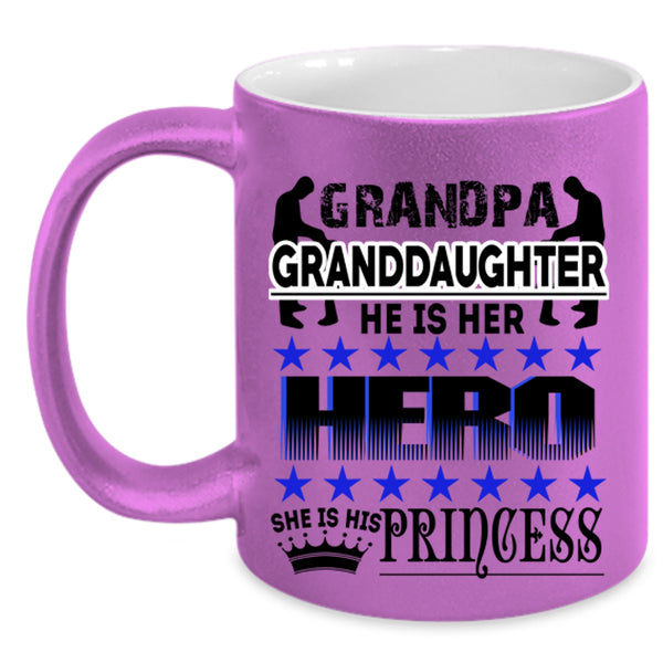 Cool Gift For Grandpa Coffee Mug, Grandpa And Granddaughter Accent Mug