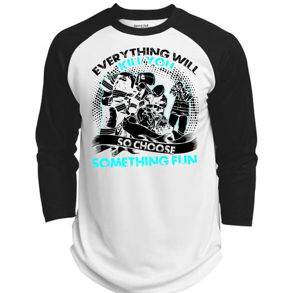 A black t-shirt with the shopify logo