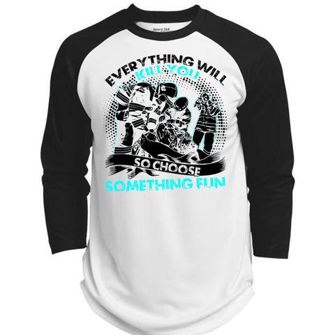 A black t-shirt with the shopify logo