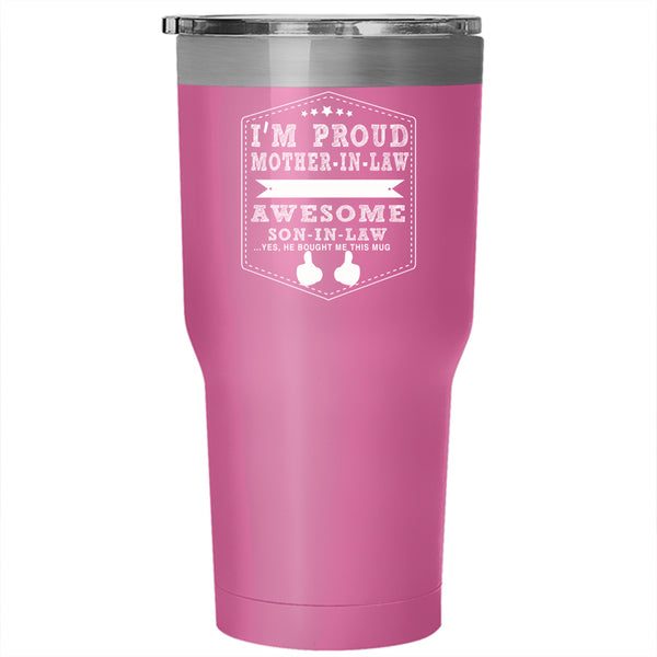 Mother In Law Tumbler 30 oz Stainless Steel, Awesome Son In Law Travel Mug