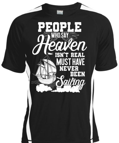 A black t-shirt with the shopify logo