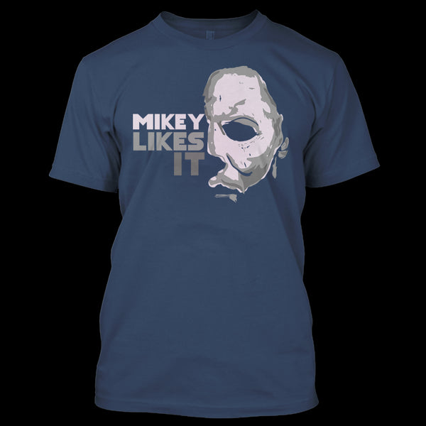 A black t-shirt with the shopify logo