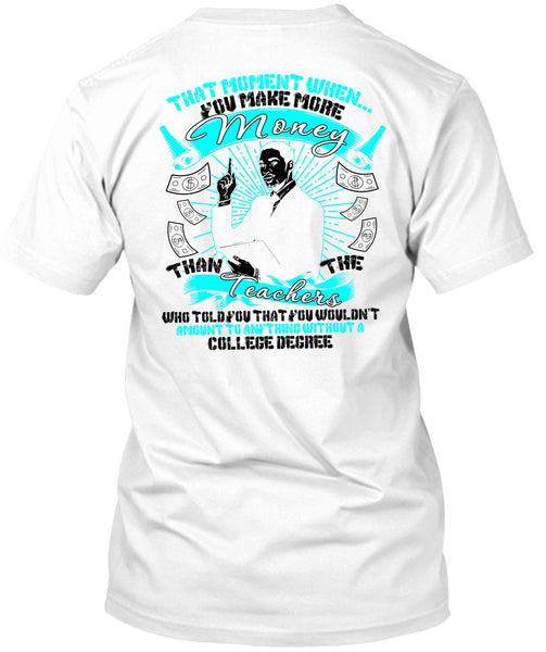 A black t-shirt with the shopify logo