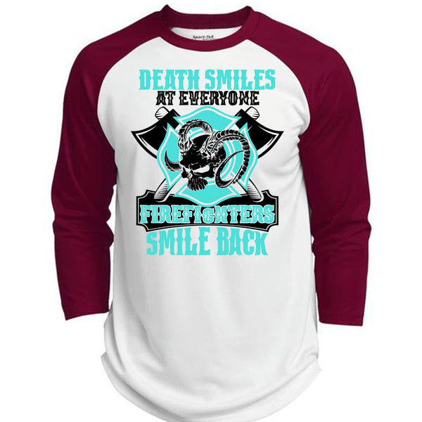 Firefighters Smile Back T Shirt, I Love Firefighter T Shirt, Awesome T-Shirts  (Polyester Game Baseball Jersey)