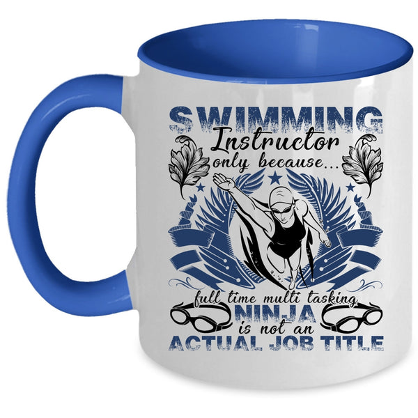 Cute Gift For Instructor Coffee Mug, Swimming Instructor Accent Mug