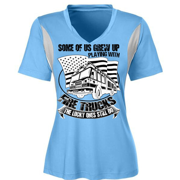 Playing With Fire Trucks T Shirt, Being A Firefighter T Shirt, Awesome T-Shirts