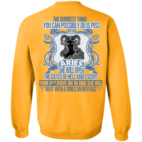 I Love Aries T Shirt, Aries She Will Open The Gates Sweatshirt