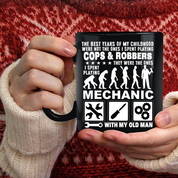 I Spent Playing Mechanic With My Old Man Coffee Mug, Grandpa Coffee Cup