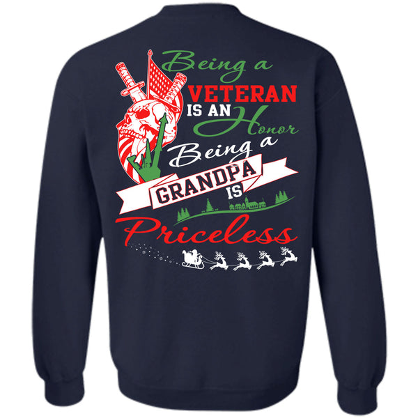 Being A Grandpa Is Priceless T Shirt, I Love Veteran Sweatshirt