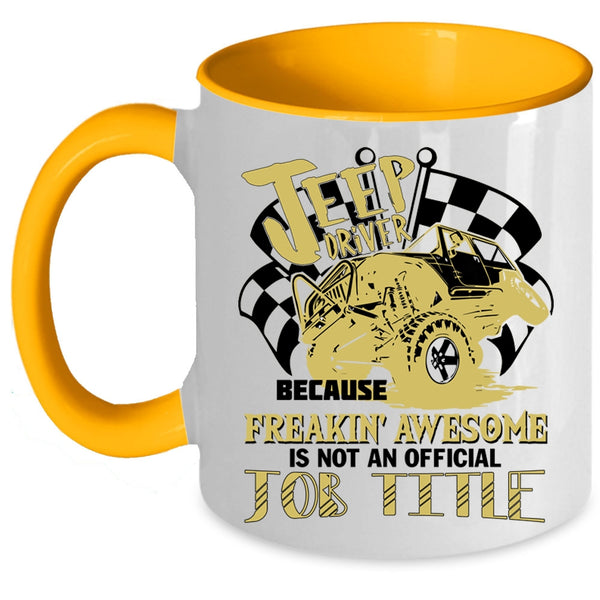 Not An Official Job Title Coffee Mug, Jeep Driver Accent Mug