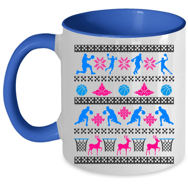 Merry Christmas Coffee Mug, Awesome Basketball Accent Mug