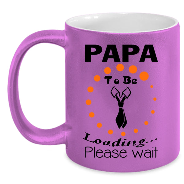 Cute Gift For Dad Coffee Mug, Papa To Be Loading Please Wait Accent Mug