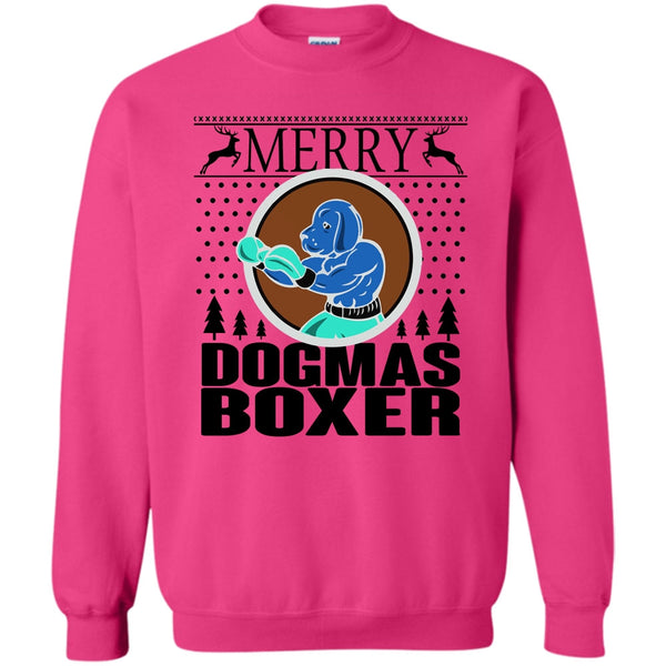 Cool Dog Lover T Shirt, Merry Dogmas Boxer Sweatshirt