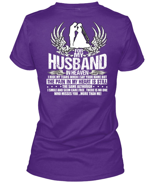 For My Husband In Heaven T Shirt, My Heart T Shirt